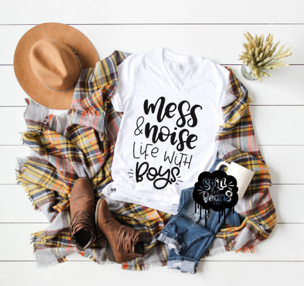 Mess And Noise Life With Boys Shirt