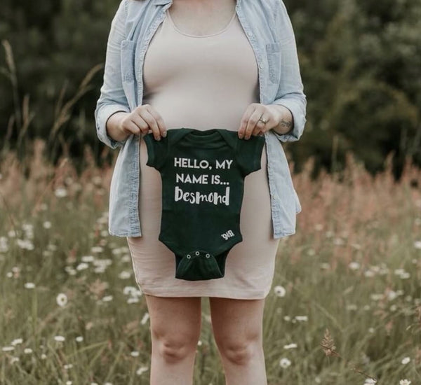 Hello My Name Is Custom Baby Bodysuit or Tee