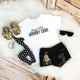 Play A Little Johnny Cash Kid's Tee Or Bodysuit